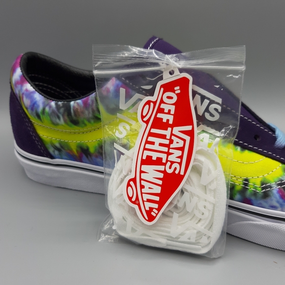 NEW Vans Old Skool Tie Dye Mysterioso Purple Suede True White Men's Size 9 - Picture 2 of 11